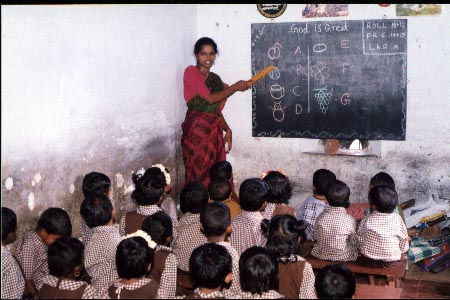 St. John's School, a rural school in Tenkasi, Tamilnadu