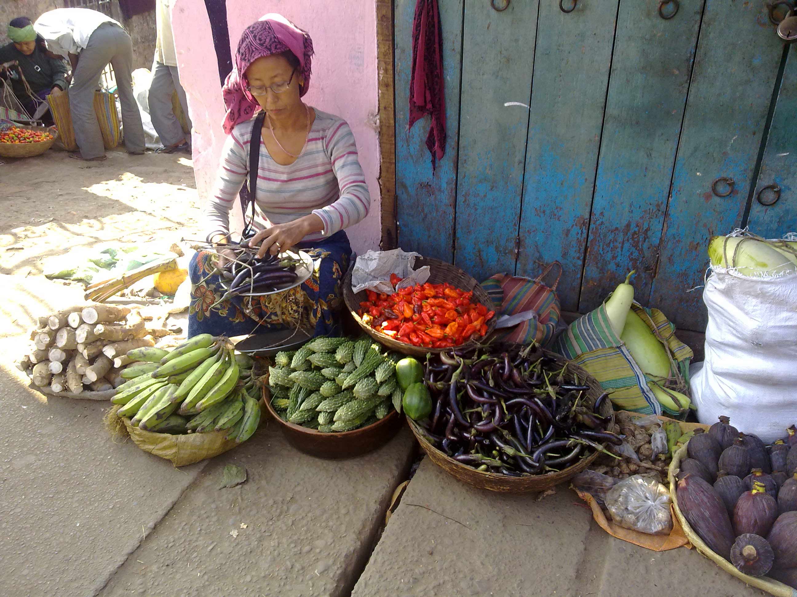 A Scene from a Rongmei Village