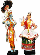 Krishna and Radha in Meitei art