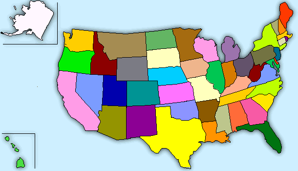 USA Map. courtesy: jayzeebear.com