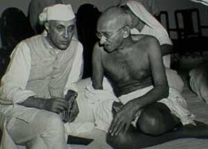 Gandhi and Jawaharlal Nehru