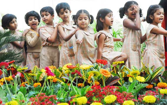 Children in Flower Garden